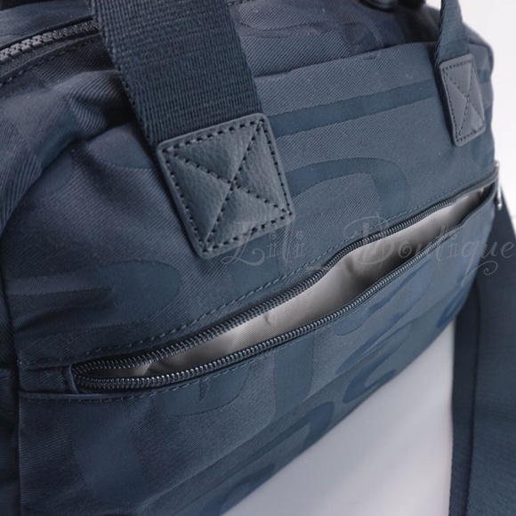 Kipling Defea Large Satchel Shoulder Handbag HB7355 Doodle Jacquard Navy NWT 134 - Picture 9 of 13